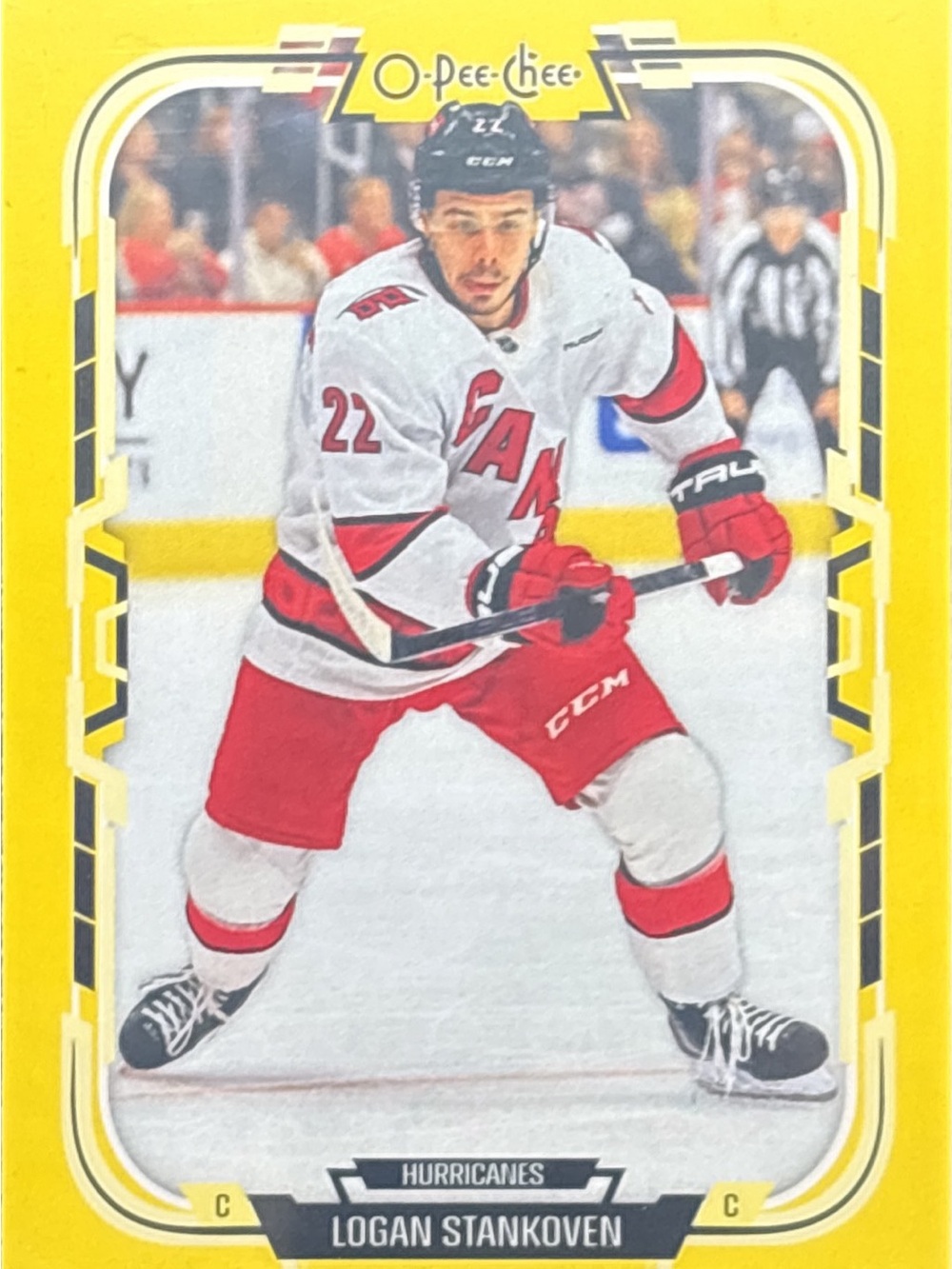 O-Pee-Chee Logan Stankoven Hockey Trading Card - Yellow